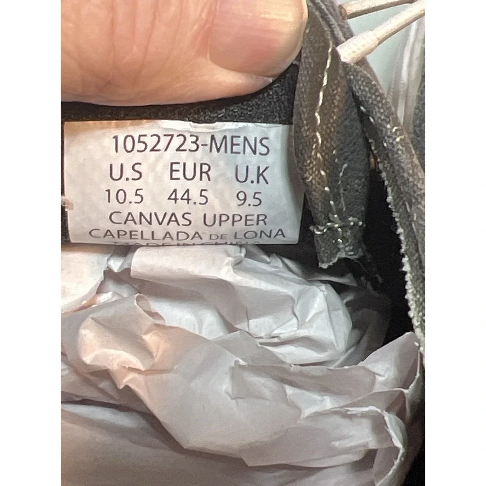 Levis Boat Shoes Men's 10.5 Gray Canvas Casual Deck‎ Sneakers